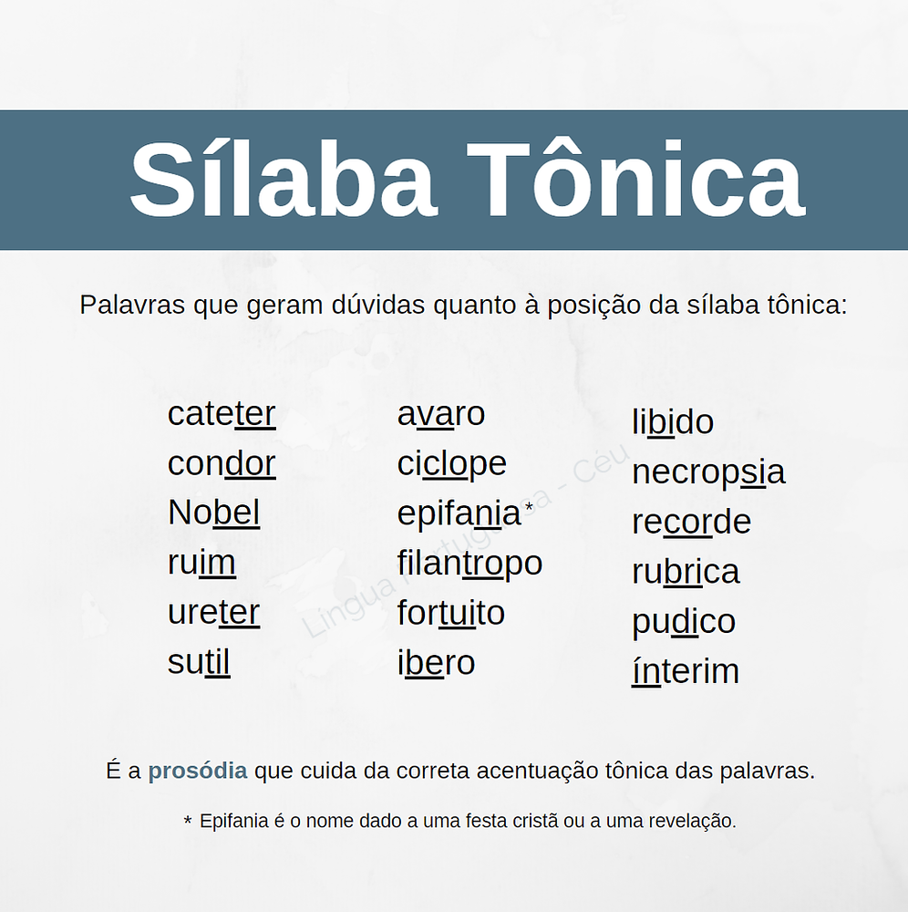 Sílaba Tônica