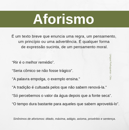 O que é Aforismo?