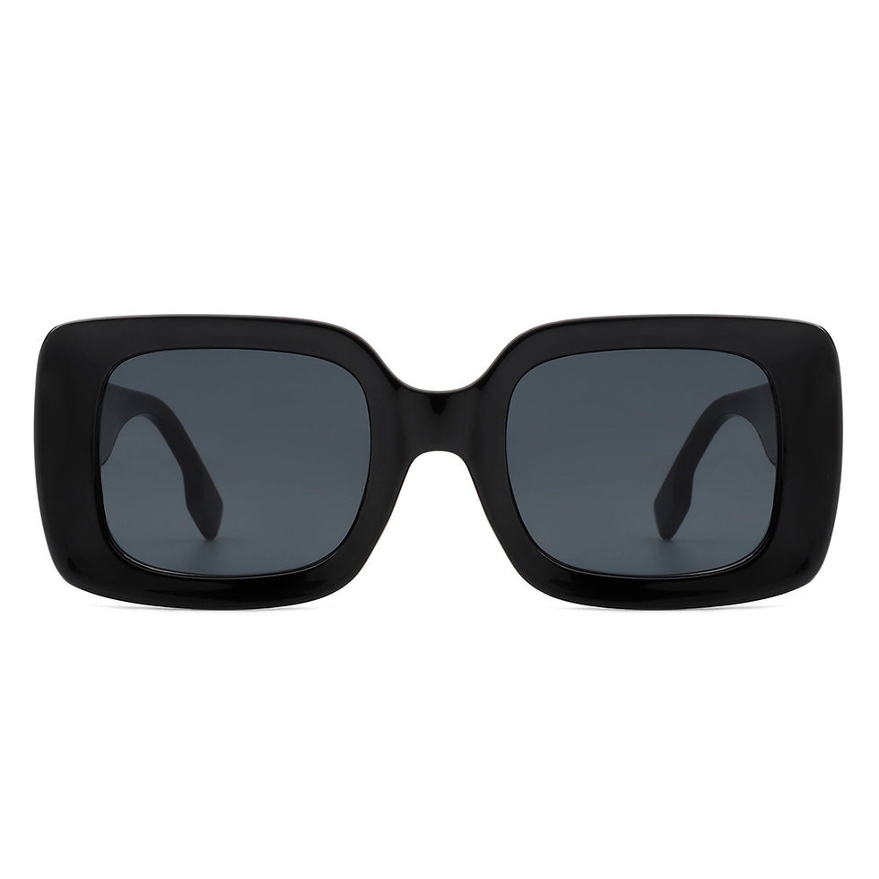 Thumbnail: Jadestone - Square Retro Flat Top Fashion Sunglasses