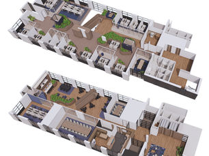 exploded view Forvis Mazars Nijmegen ontwerp M+R