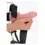 Thumbnail: REALROCK Vibrating Hollow Strap-on - 15.5 cm Flesh