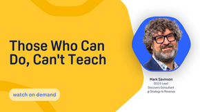 March Webinar: Those Who Can Do, Can't Teach