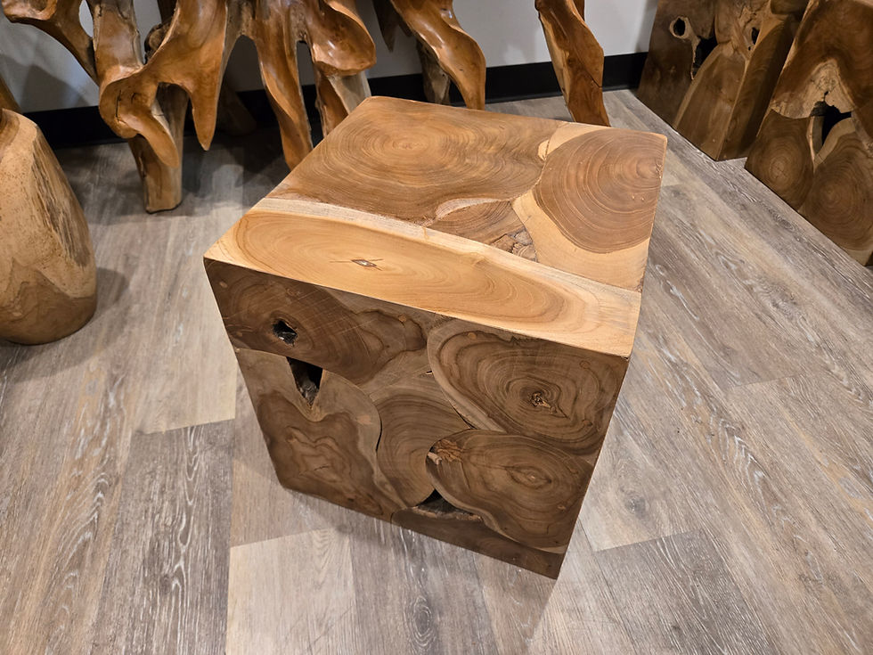 Thumbnail: Teak Cube Display Table - 16 in Cube