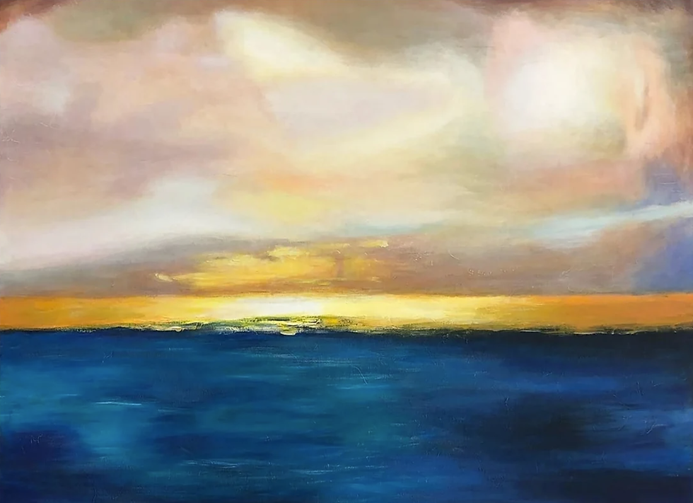 abstract painting of horizon