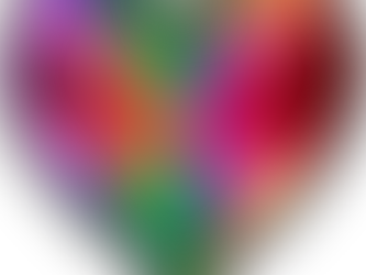 Picture of the shape of a heart with many colors