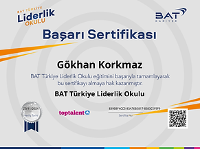 BAT - Gökhan Korkmaz Sertifika