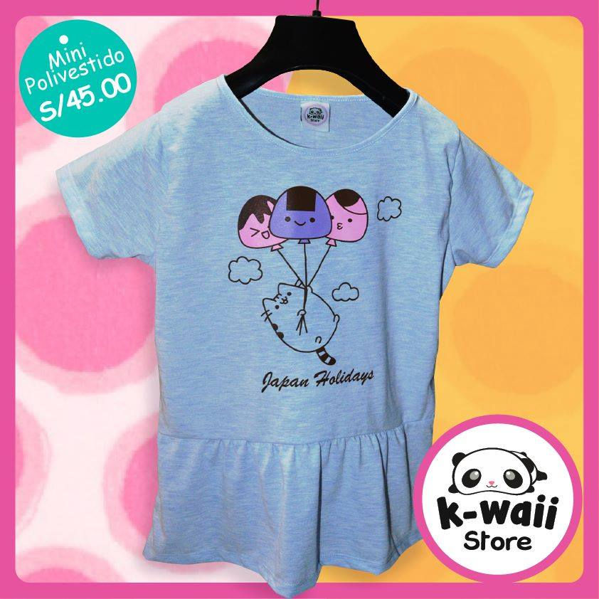 Mini poli-vestido Pusheen