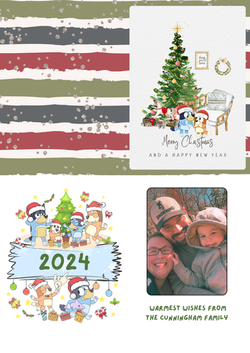 Bluey Christmas Card