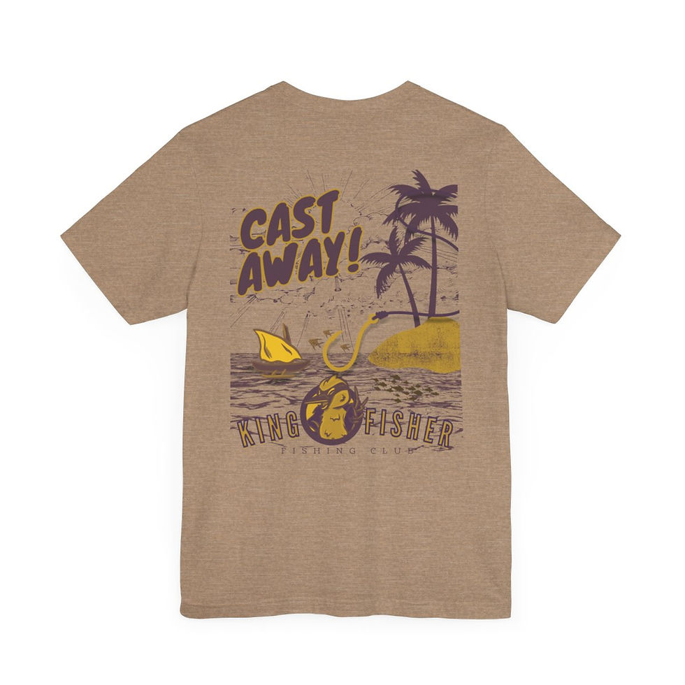 Cast Away! Kingfisher Fishing Club Unisex Jersey Short Sleeve Tee