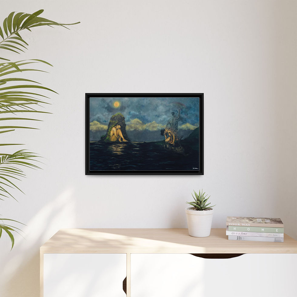 Thumbnail: FRAMED MATTE CANVAS: Fu'una yan Puntan