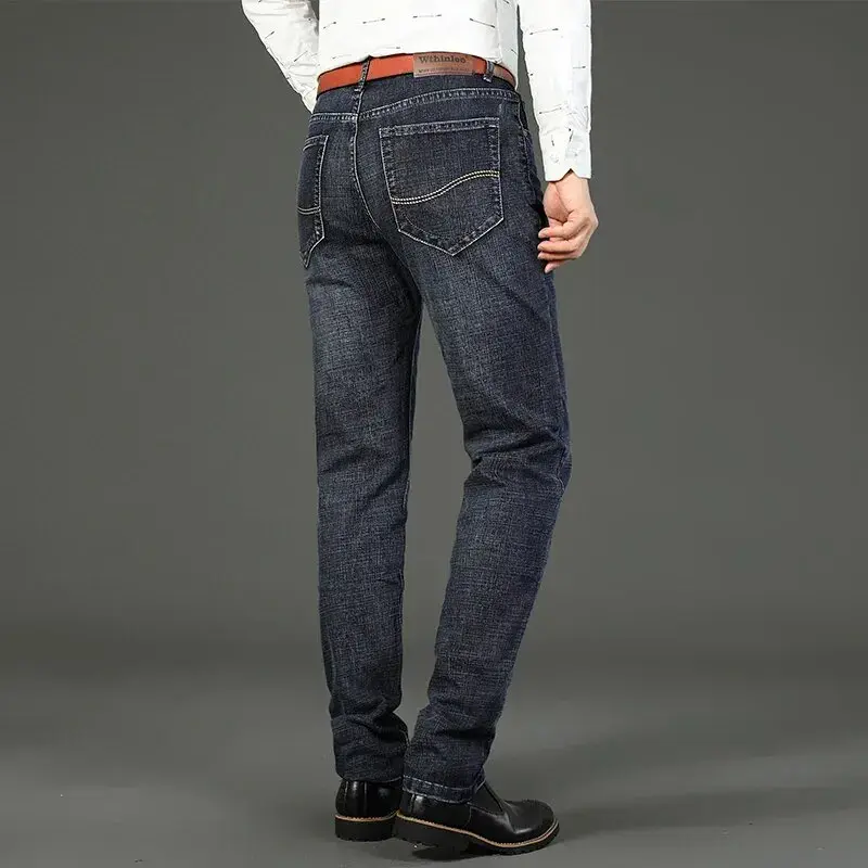 Thumbnail: Men's Casual Straight Stretch Jeans