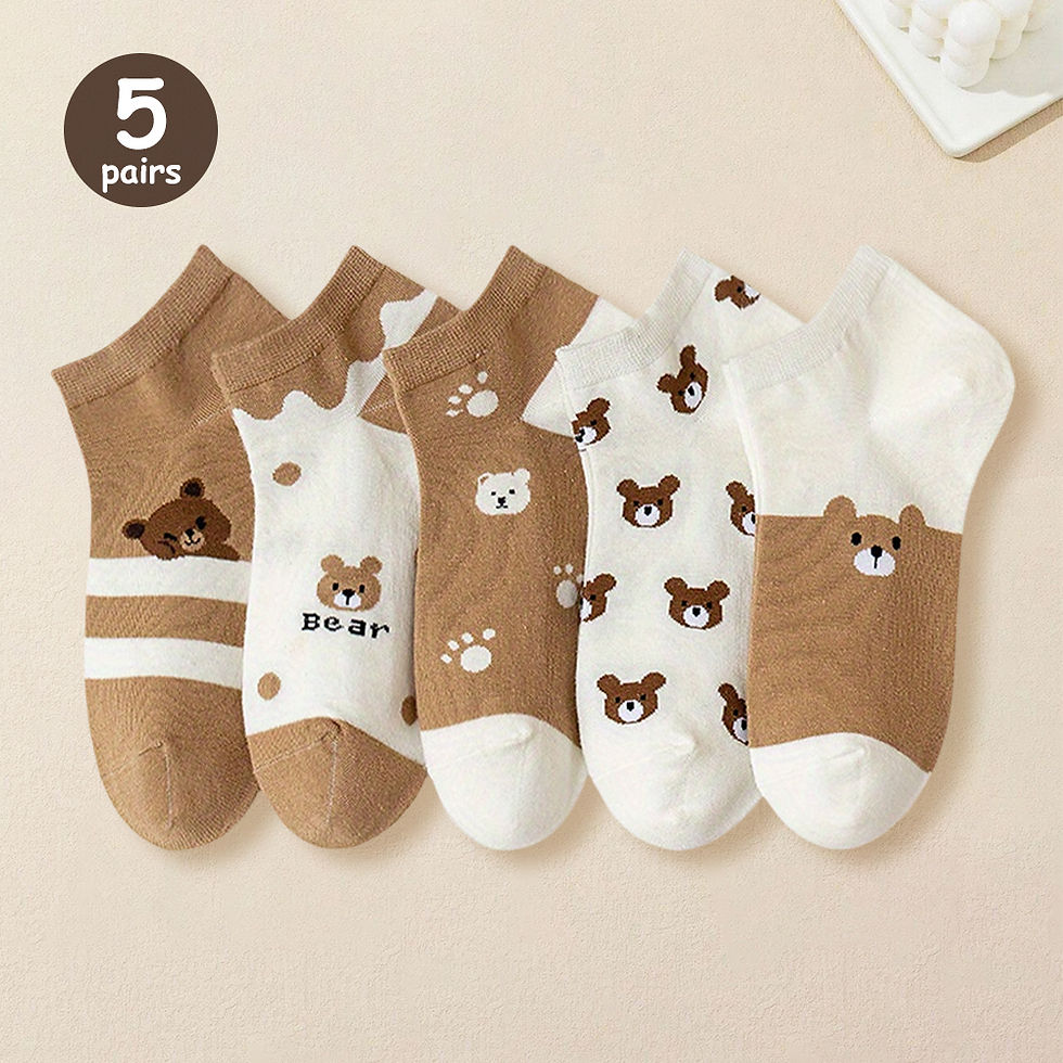 Miniatura: 5 Pairs Men Summer Socks Trendy Fashionable Simple Versatile Men Ankle Socks Com