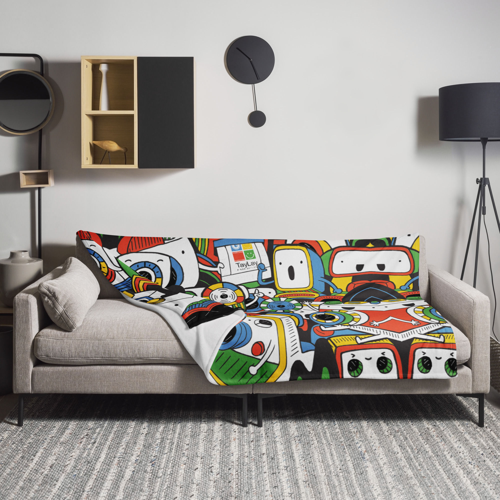 Trippy camera Throw Blanket