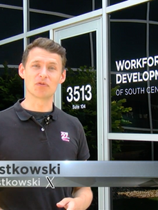 Clip from WKOW news reporter outside the WDBSCW office