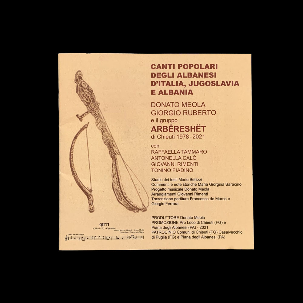 Traditional songs of the Albanians of Italy, Yugoslavia and Albania