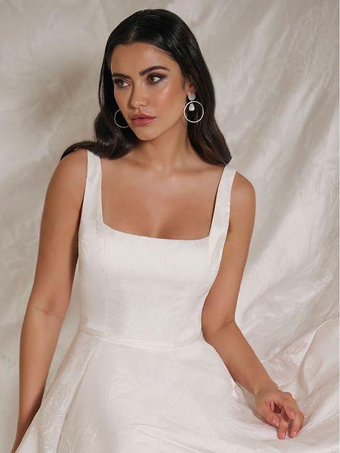 ivory or white wedding dress Light Ivory Floral Lace Wedding Dress Blum US 2
