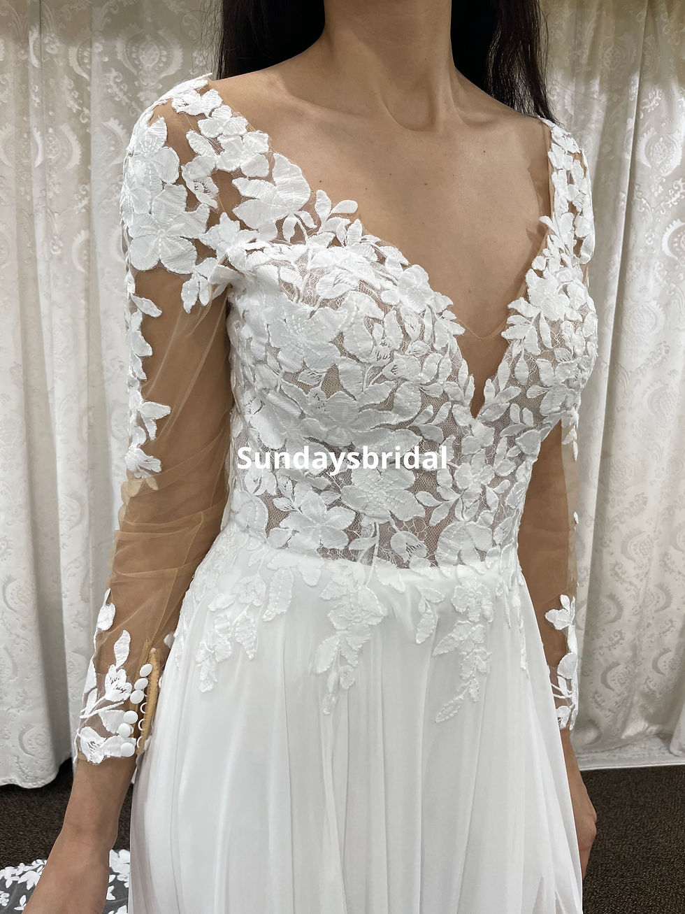 Thumbnail: 6976, Sundaysbridal An195 size 2 ivory 