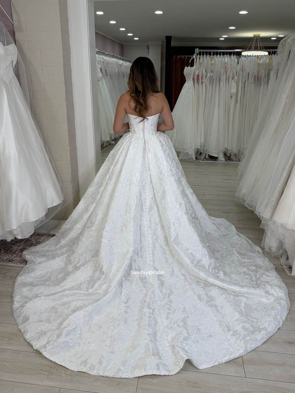 Thumbnail: 7296, TexasBridal Anla185 size 2, 12, 20 ivory jacquard 