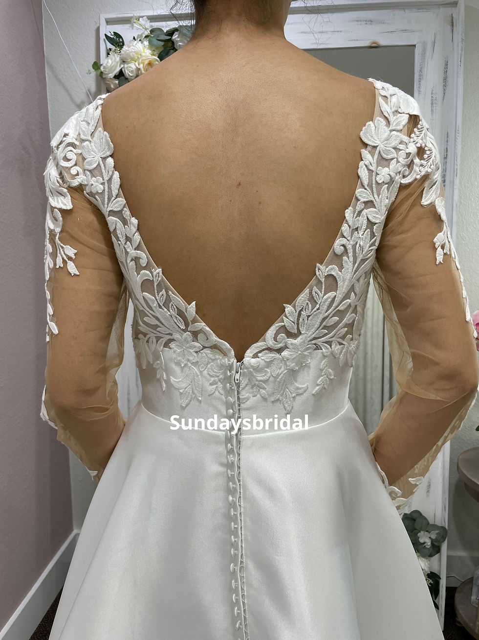 Thumbnail: 3671, Sundaysbridal AnLa065 size 8, 18, 24 ivory 