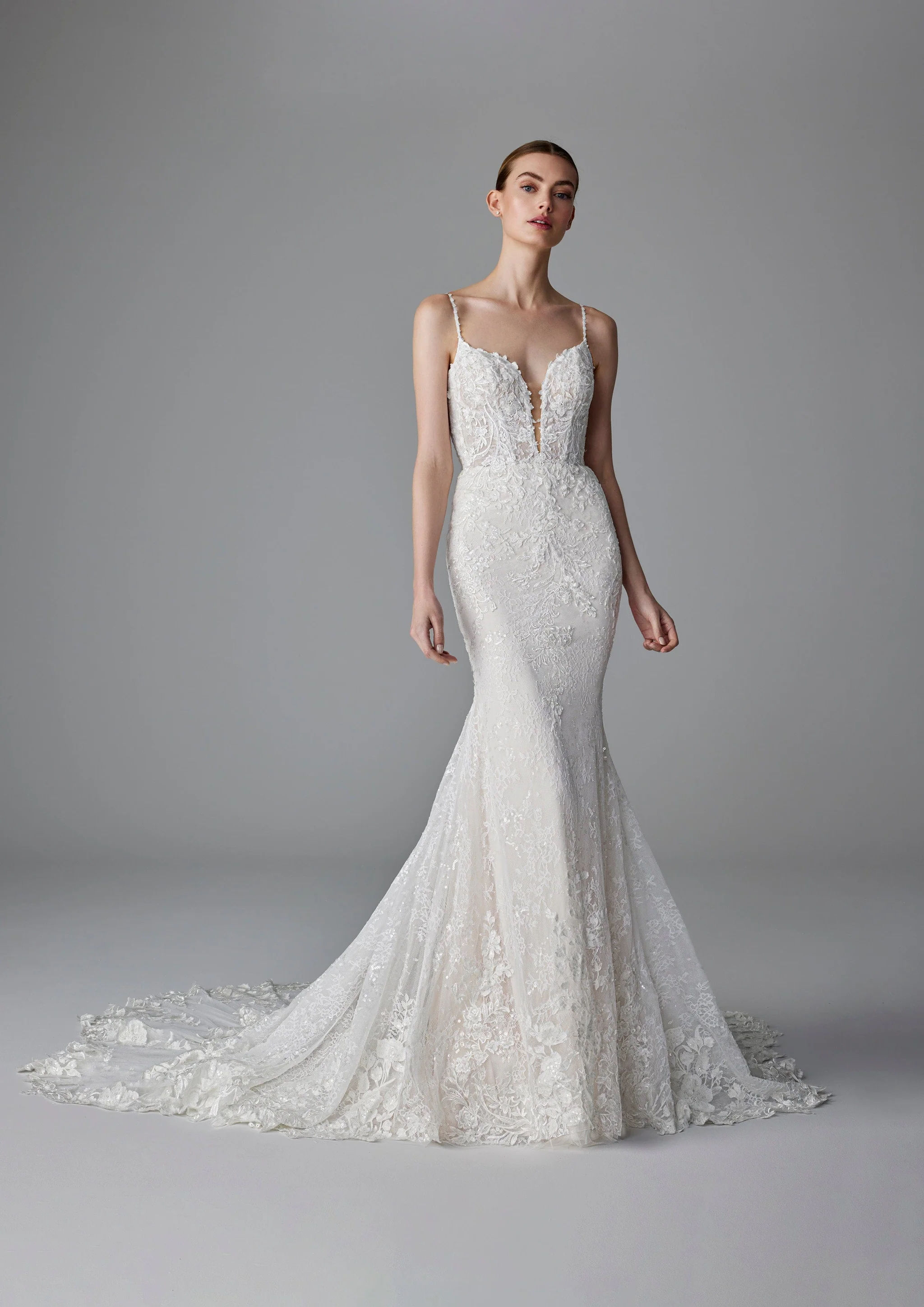 7116, Pronovias Claudie size 10, 16 ivory lace wedding dress