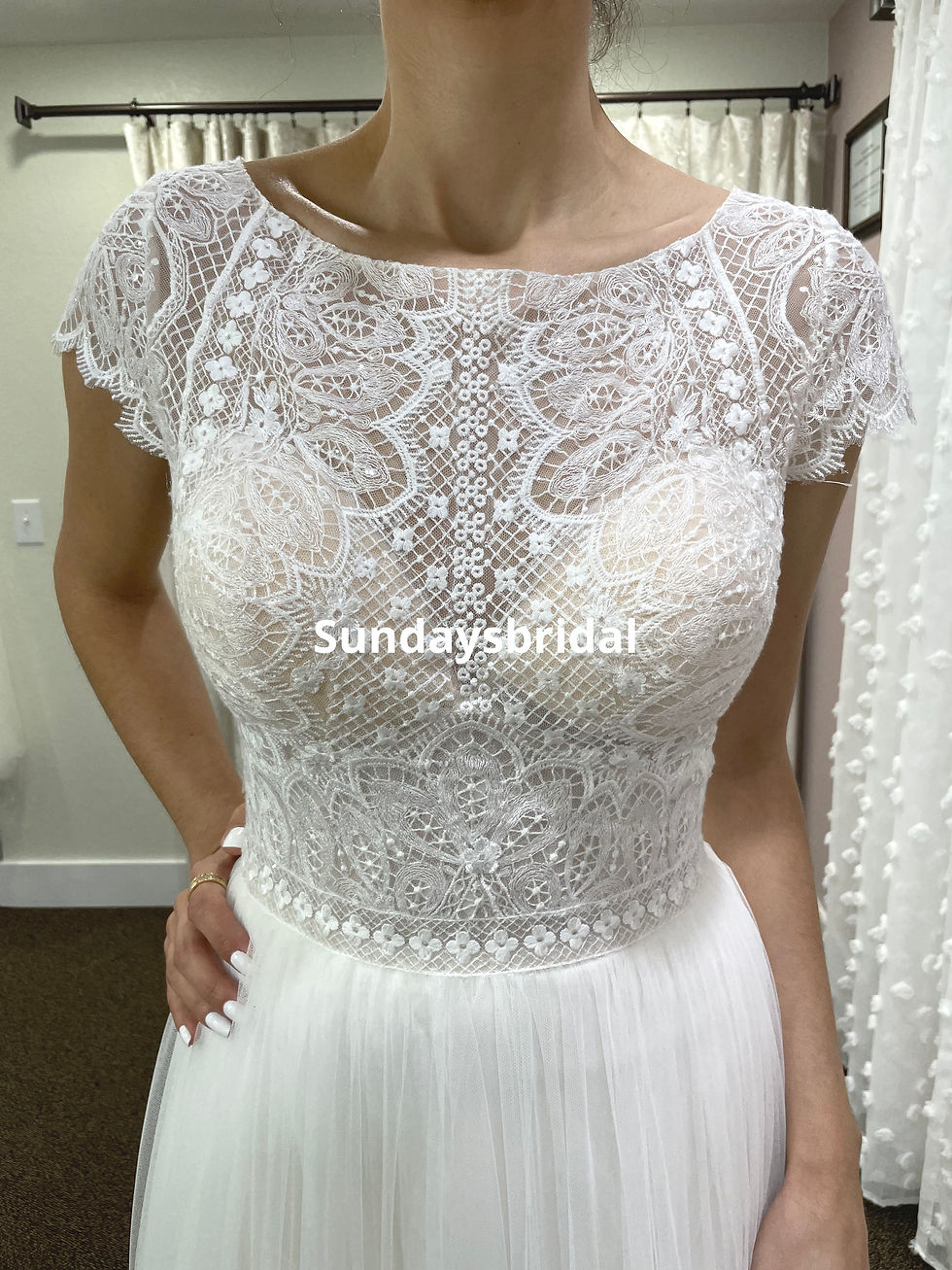 Thumbnail: 1564, SundaysBridal 4797 size 2 ivory 