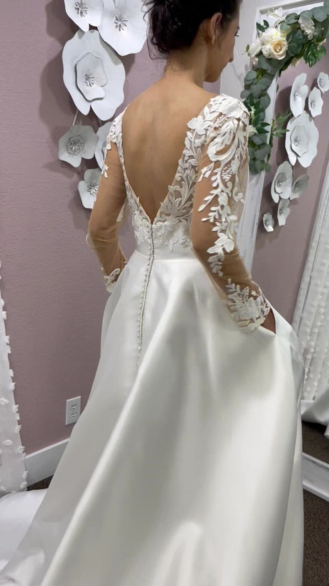 Thumbnail: 3671, Sundaysbridal AnLa065 size 8, 18, 24 ivory 