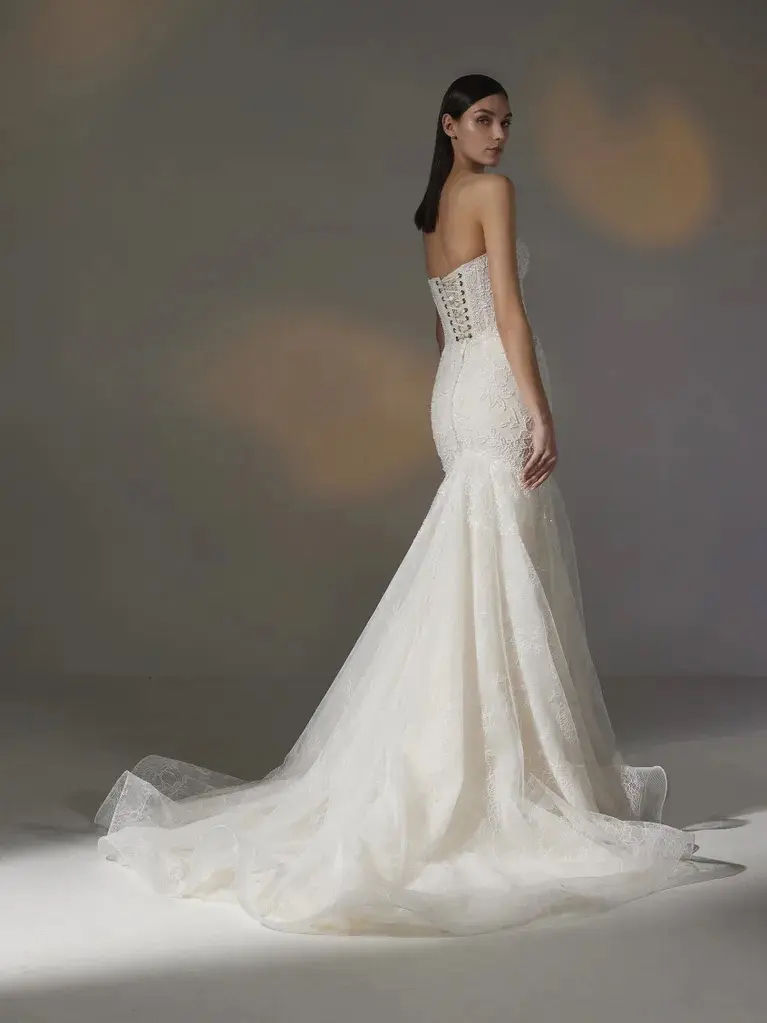 Thumbnail: 7085, pronovias alura size 10 warm ivory 
