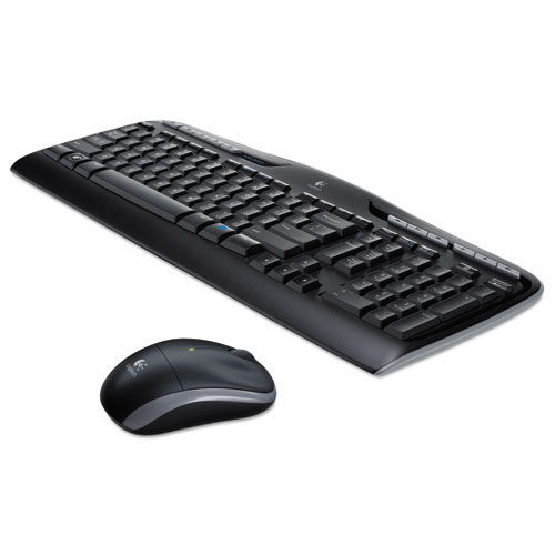 Logitech MK320 Wireless Keyboard & Mouse, 2.4 GHz, 30 ft Range, Black