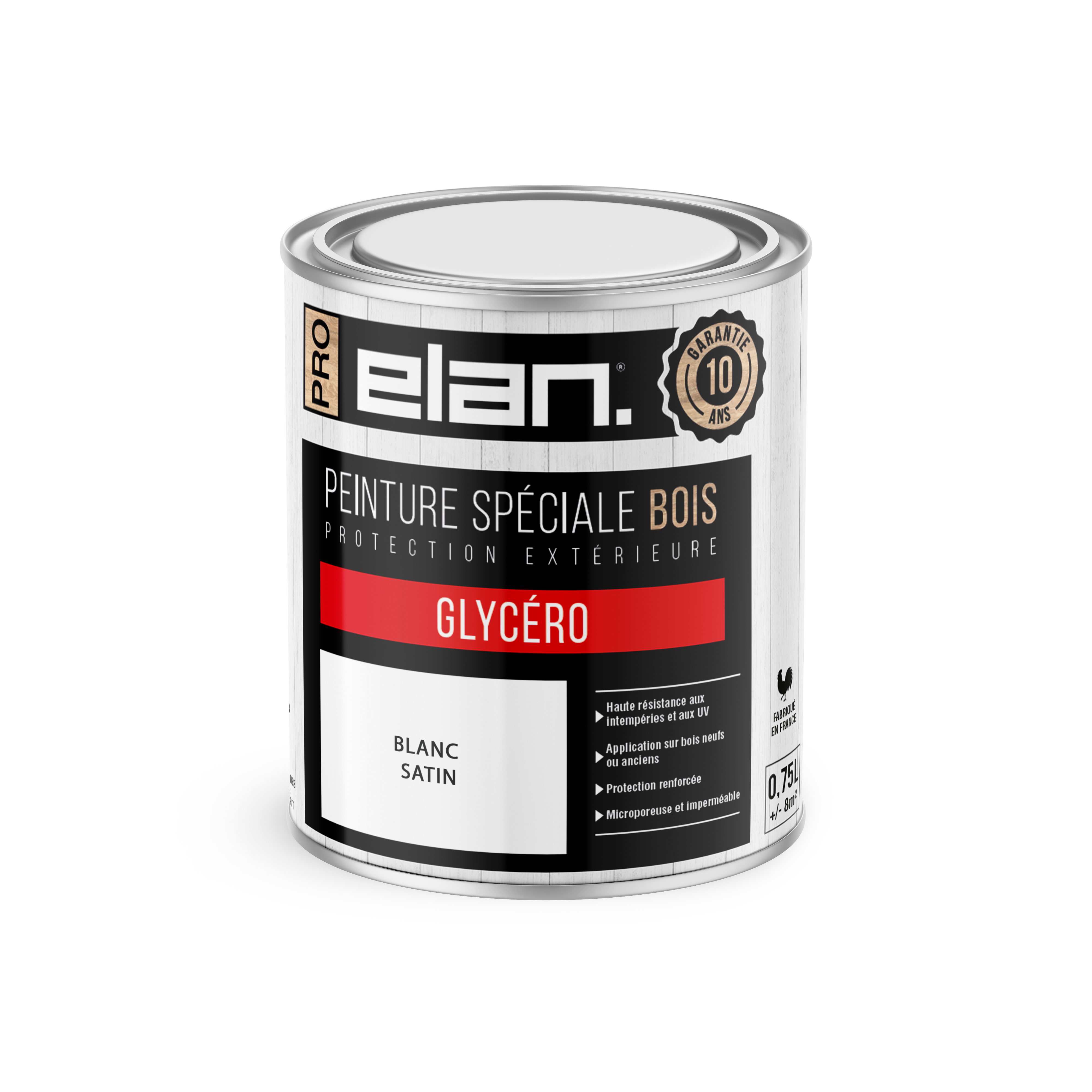 Peinture ELAN Spéciale BOIS BLANC SATIN 0.75L