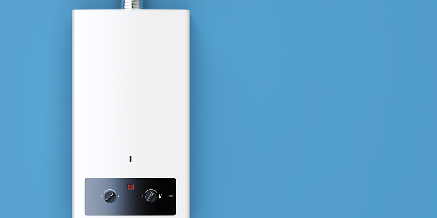 White boiler against blue background, new boiler installation Erskine, boiler replace old boiler.