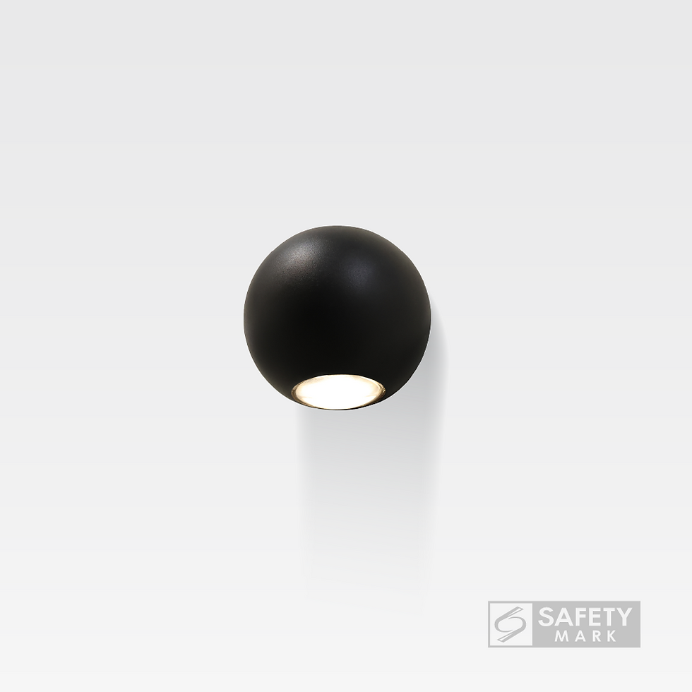 Ronde Wall Lamp (IP65, Black) | shioklighting