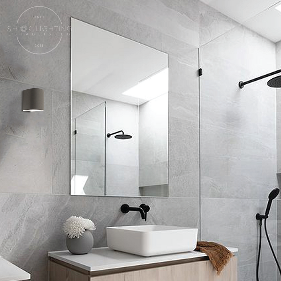 Thumbnail: Nella Wall Lamp (IP65, Grey, Round, Single)