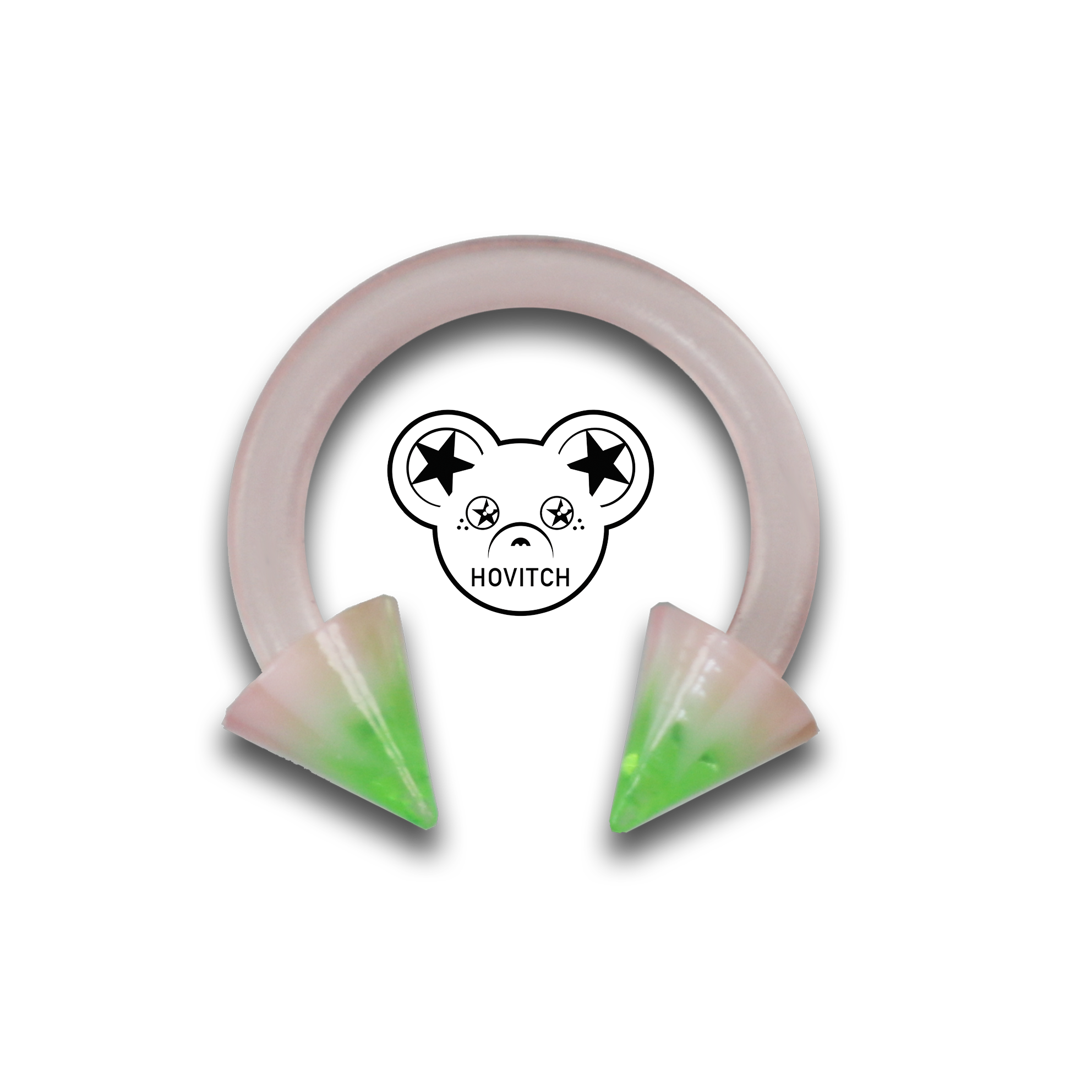 Open Hoop Pink & Green