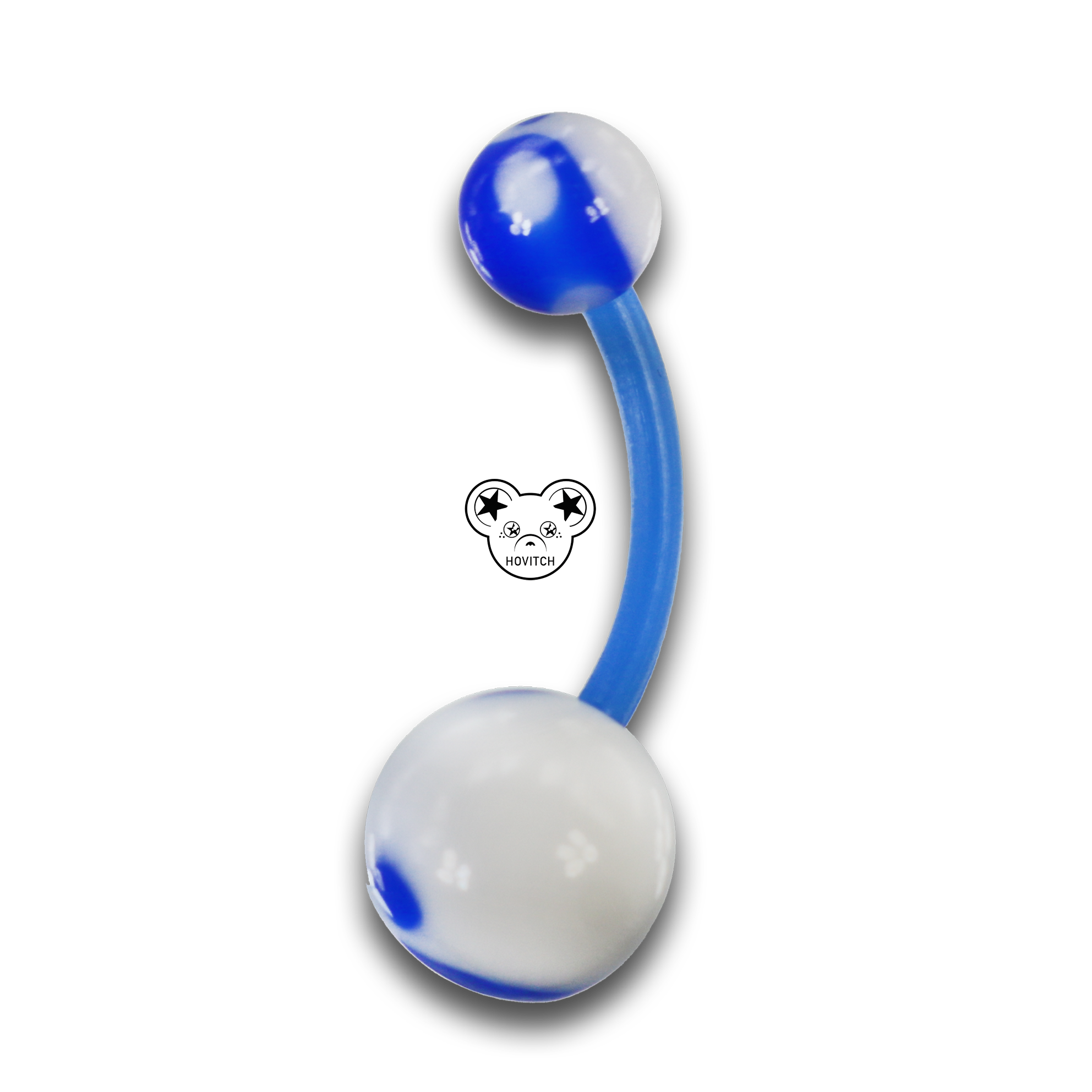 Belly Ring-Blue Yin Yang