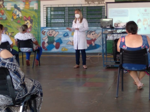 Enfermeira Priscila Almeida orienta sobre o COVID-19, profissionais da educação.
