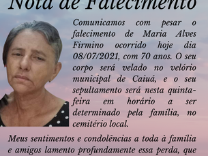 Nota de Falecimento