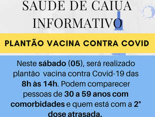 Plantão Vacina contra Covid