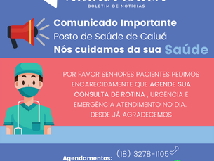 Comunicado Saúde de Caiuá