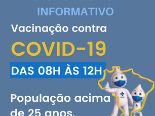 Caiuá começa vacinar pessoas com idade de 25 anos.