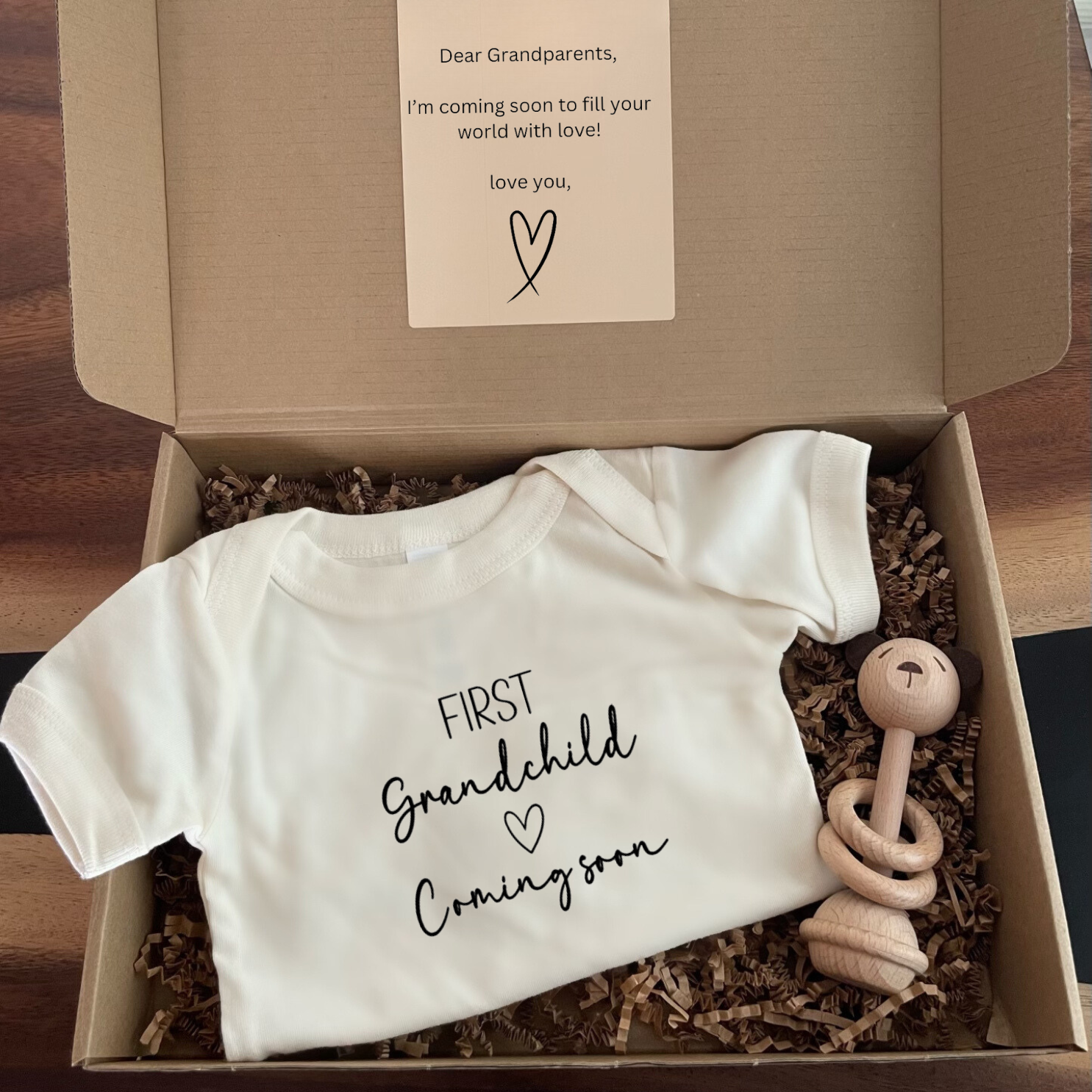 Pregnancy Announcement Box -First Grandchild