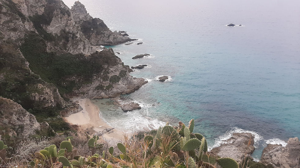 View of Capo Vaticano and the famous rock where the Sirens once swayed