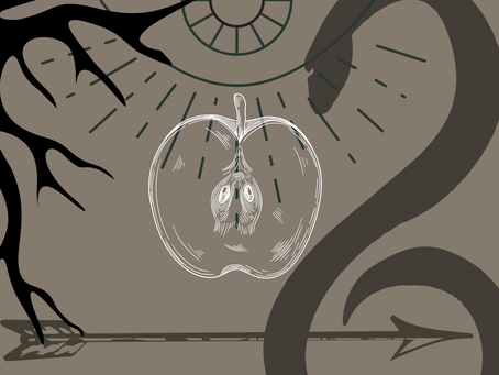 Ein einzelner Apfel auf natürlichem Untergrund – Verbindung von Alltag, Mythos und innerem Wandel