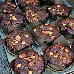 Triple chocolate muffin