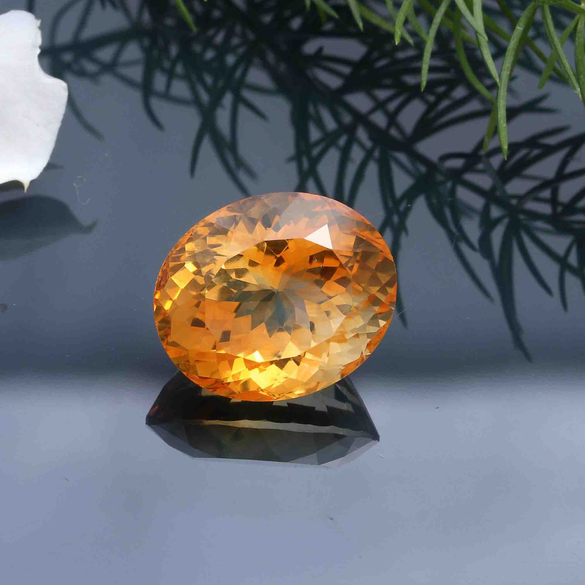 Natural Citrine Gemstone (Sunhela Stone) Oval shape 10.36 Cts. Creative photoshoot by Jeevan Ratna