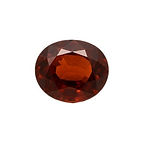 Orange Color, Oval-cut Hassonite garnet gemstone.