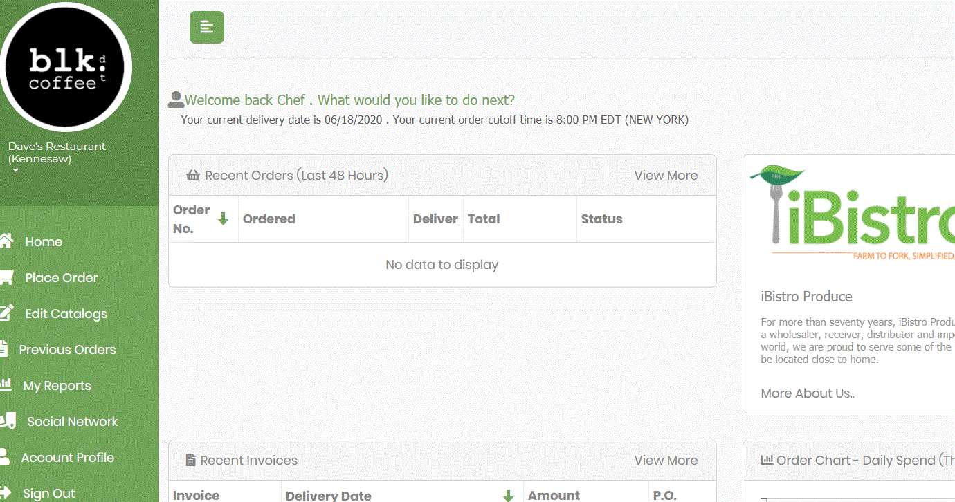 iBistro Application iBistro