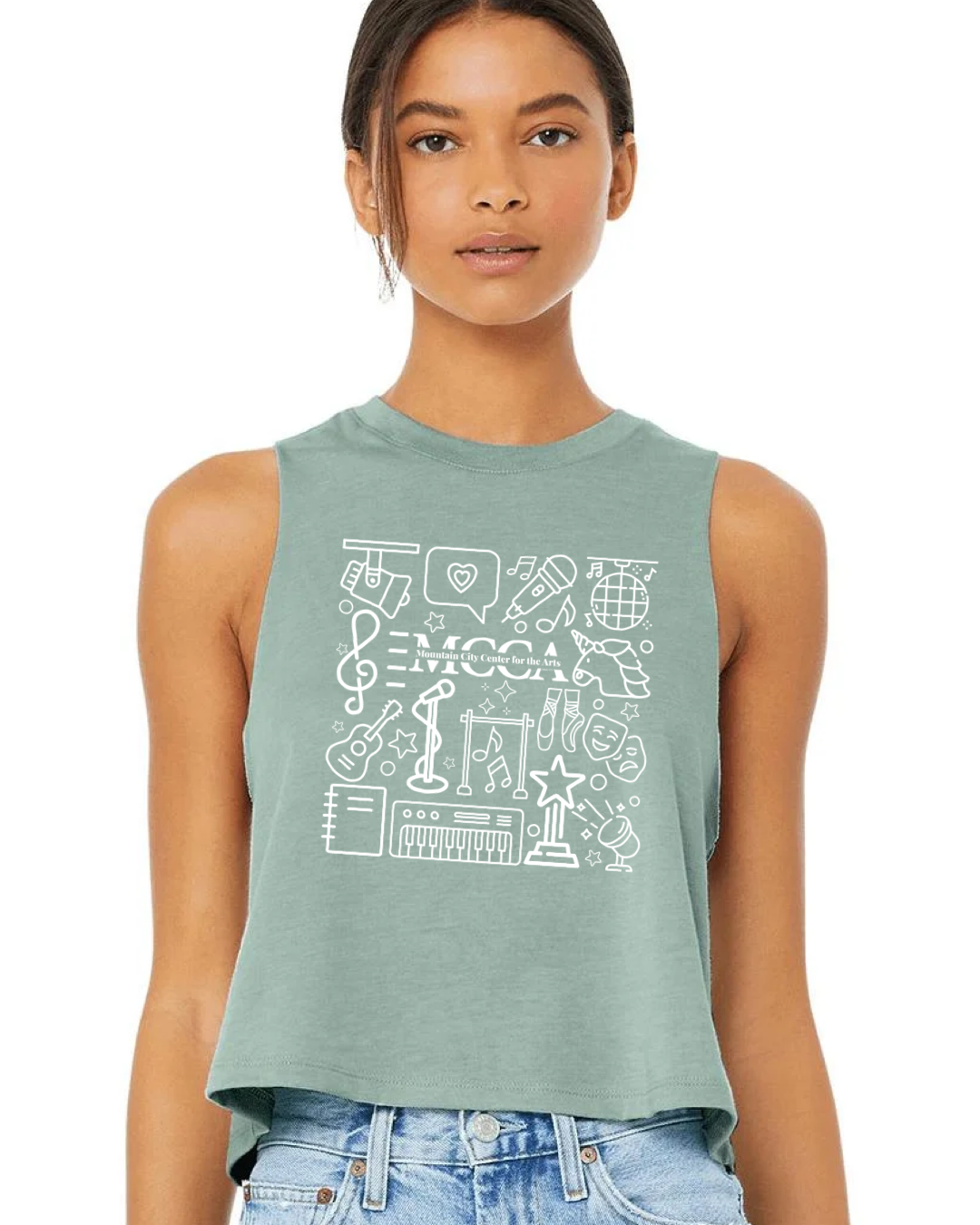 Adult Icon Racerback Crop Tank