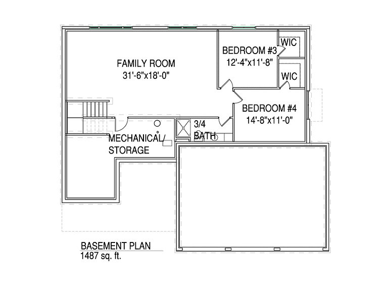 Basment floorplan The Lucy