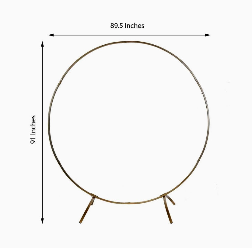 Thumbnail: Arch Gold Circle Round Metal Backdrop Stand