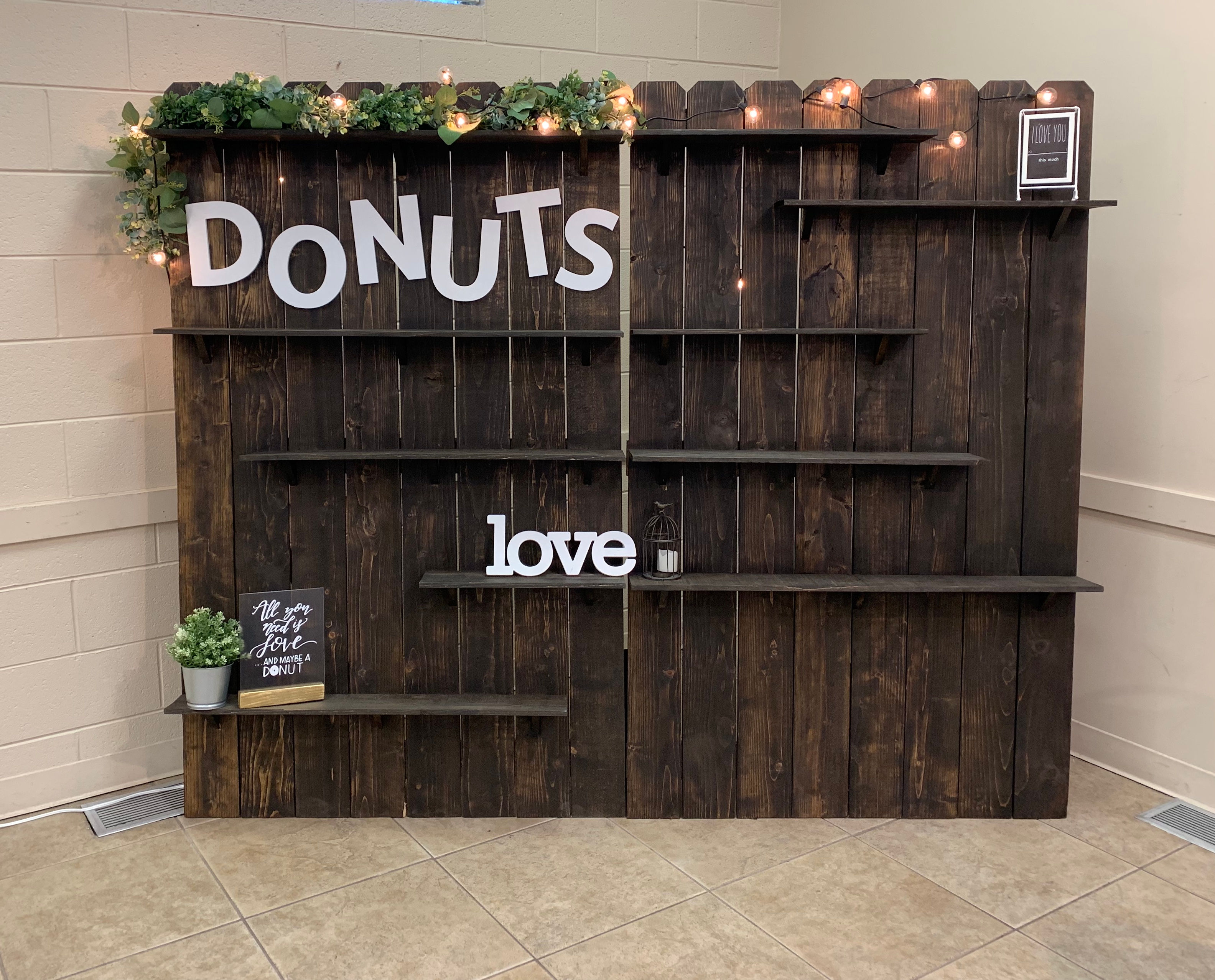 Rustic Wall Donuts Cookies Cakes Sandwiches 